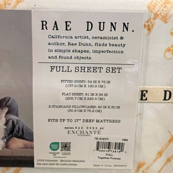 Rae Dunn Skeleton Halloween Full Sheet Set - Picture 3 of 4